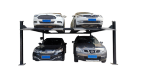 APlusLift 9,000LB 4-Post Double Deck Parking Storage Car Lift - HW-9KDP