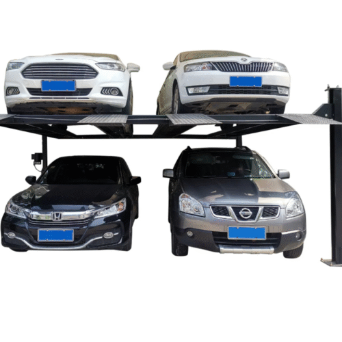 APlusLift 9,000LB 4-Post Double Deck Parking Storage Car Lift - HW-9KDP